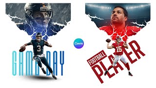 Create an Epic NFL Poster in Canva — From Scratch! 🏈🔥
