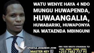 WATU WENYE HAYA 4 NDO MUNGU HUWAPENDA, HUWAANGALIA, HUWABARIKI, HUWAPONYA NA WATAENDA MBINGUNI