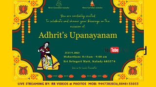 UPANAYANAM  Adhrit