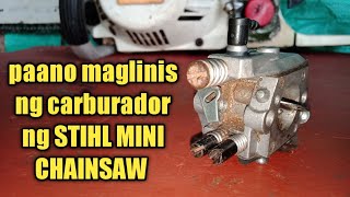 paano maglinis ng carburador ng STIHL MINI CHAINSAW @larrytechph