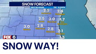 Southeast Wisconsin's 1st accumulating snow of the season Tuesday | FOX6 News Milwaukee