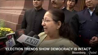 #Results2018: Election Trends Show Democracy Is Intact, Says Sumitra Mahajan #BQ