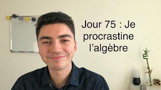 Jour 75 : Je procrastine l'algèbre