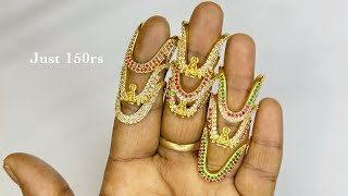 ಕೇವಲ 150rs vanki finger rings | Adjustable Rings | Kannada | Karunya jewellery