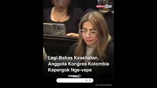 Anggota parlemen kolombia kedapatan nge vape pada saat sedang rapat