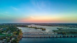 Canada Quebec East of Montreal Island Sunrise 4K Dji Drone 加拿大魁北克蒙特利尔岛东日出航拍 大疆无人机