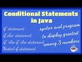 Conditional Statements in Java : if statement , switch statement