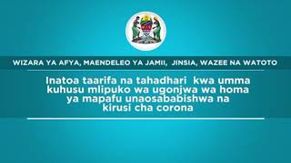 TAHADHALI : EPUKA YAFUATAYO KUJIKINGA NA CORONA | TANZANIA BADO..