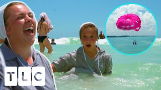 Amish Girls See The Ocean For The 1st Time And Do Parasailing! | Return To Amish