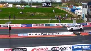 glenns civic turbo 9.7@159mph santapod first test day