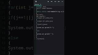 #Shorts🔥 #Java Pattern Program 👨 💻 Print Alphabet K using for loop in java language #computermaste