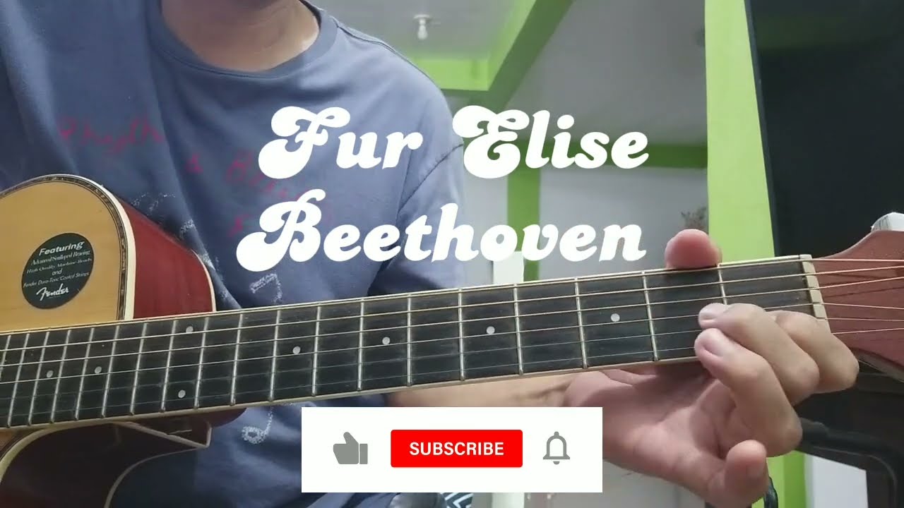 Fur Elise Beethoven Beginners Guitar Tutorial With Tabs Guitar