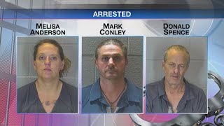 Police make three arrests after finding three pounds of meth
