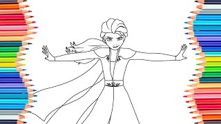 Elsa Queen Drawing, Coloring Pages | How to Draw Elsa