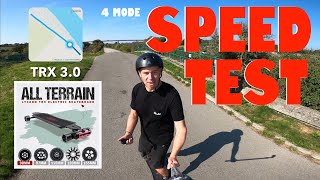 Electric Skateboard Speed Test - 50kph Speed Challenge