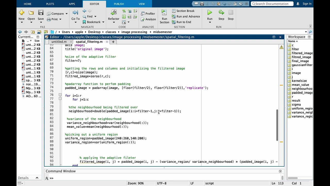Spatial Filtering In Matlab Code No Inbuilt Function Gaussian Filter Spatial Filtering In Matlab Code No Inbuilt Function Gaussian Filter