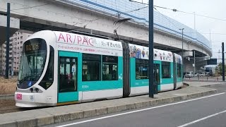 広島電鉄5100形5106号『AR/PACラッピング』1号線広島港行き 海岸通〜元宇品口