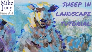 Sheep and Lamb Painting Acrylic Tutorial impressionism
