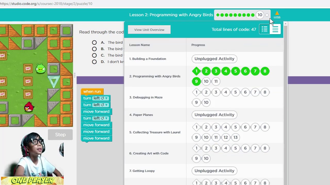 Code.org | Course C | Angry Bird - YouTube
