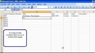 Community Archive Training Support: Compiling a useful catalogue
