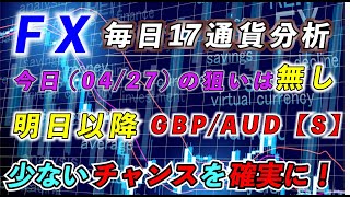 【FX：毎日17通貨チェック】2023/04/27（木)の相場分析。　今日の狙いは[無し】です。