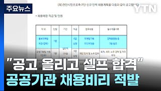 '셀프 채용'에 점수 조작까지...공공기관 채용비리 적발 / YTN