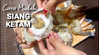 Cara mudah siang ketam bunga & ketam merah|easy way to clean blue crab and crucifix crab|cross crab