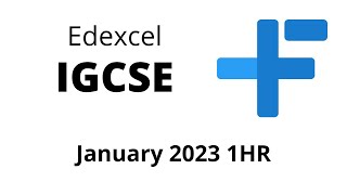 IGCSE Maths Edexcel January 2023 1HR