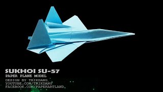 EASY PAPER AIRPLANE for KIDS - How to make a Paper Airplane model | Sukhoi Su-57