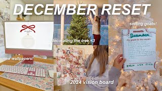 DECEMBER MONTHLY RESET ROUTINE | decorating our tree, checking 2024 goals, cleaning, + more!