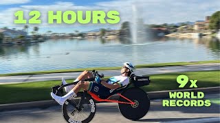How I Shattered 9 World Records in 12 Hours on a Recumbent Bike
