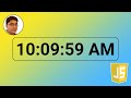 Build a Digital Clock in JavaScript | HTML, CSS & JS Tutorial for Beginners