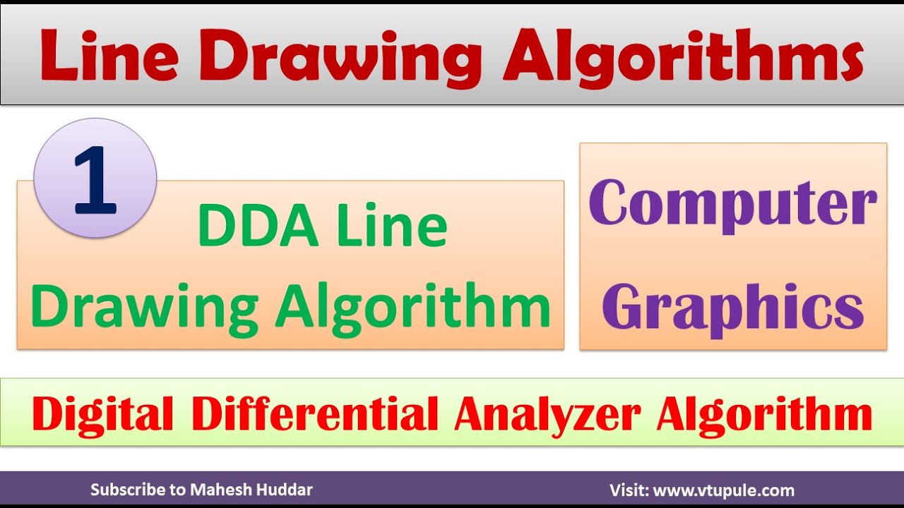 1. Digital Differential Analyzer | DDA Algorithm | DDA Line Drawing ...