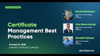 ITOM Academy: Certificate Inventory and Management Best Practices
