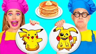 Pancake Art Challenge | Funny Kitchen Hacks by BaRaDa Challenge