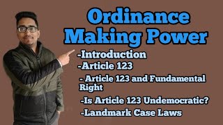 Ordinance making power of the President, Article 123 of Indian constitution, #Article_123