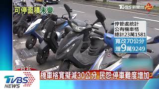 機車格寬擬減30公分　民怨：停車難度增加