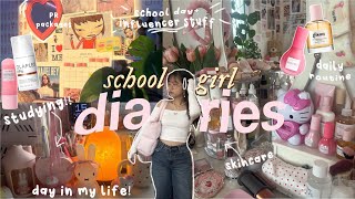 DAY IN MY LIFE 🎀 content creator/ A+ student| grwm for school, my routines (make