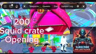 Opening 200 squid crates , I pull backman ! Toilet tower defense with giveaway roblox