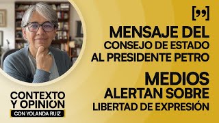 Mensaje del Consejo de Estado a presidente Petro. Medios alertan sobre libertad de expresión