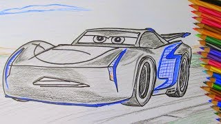 Miss Fritter chases Lighting McQueen . Drawing and Coloring by Tim Tim TV
