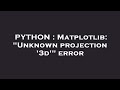 PYTHON : Matplotlib: 