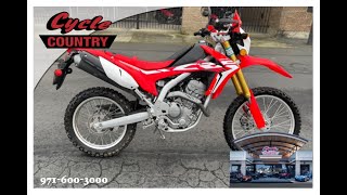 2018 Honda CRF250L nicely optioned is for sale at Cycle Country in Salem, Oregon.