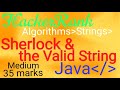 Sherlock and the Valid String | Problem from HackerRank | Algorithms | Explain | and Solution | Java