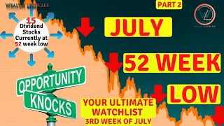 15 Great Dividend Stocks Trading at 52 Week low in JULY pt 2 | Income for retirement🔥 Buy The Dip!