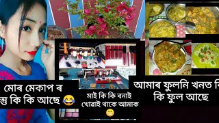 আমাৰ ঘৰ টো  কেনেকৈ থও 😂 আমাৰ ফুলনি খনত কি কি ফুল আছে 😁