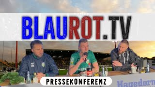 Pressekonferenz nach dem Spiel beim FC Gütersloh