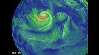 Tropical Storm Nuri becoming monster extratropical cyclone