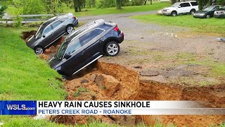 Sinkhole damage in Roanoke