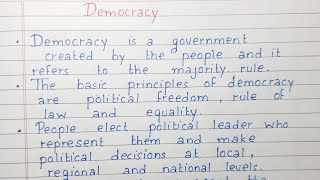 Write 10 lines on Democracy | Short Essay | English